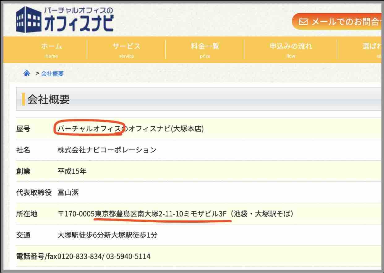 マックスボートという競艇予想サイトの住所検索結果